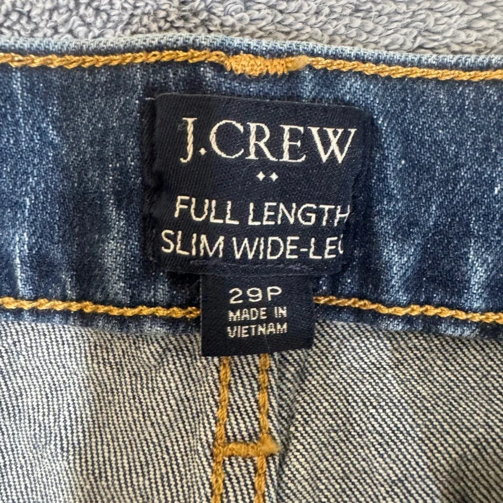J.Crew Womens Denim Jeans - 29 P Blue Crop Straight Leg High Rise Casual Comfort